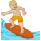 Person Surfing - Medium Light emoji on Samsung